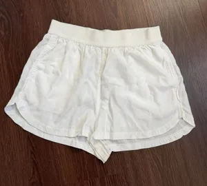 Free People Movement White Lounge Shorts Cotton Small thumbnail 1