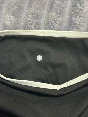 BERLCOK Black High-Waisted Leggings with White Trim — Size S — NWT thumbnail 5