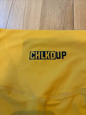 Chlkd Up Sculpt Biker Shorts Mustard Yellow Athletic Size Large thumbnail 2