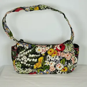 Vera Bradley ‘Poppy Fields’ Shoulder Bag Vibrant Floral Design Quilted Cotton thumbnail 5