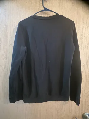 adidas Black Crew Sweatshirt with Pastel Multicolor Logo thumbnail 4