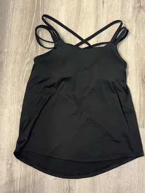 prAna‎ Women's S Athletic Yoga Top Integrated Bra Crisscross Straps Stretch thumbnail 1