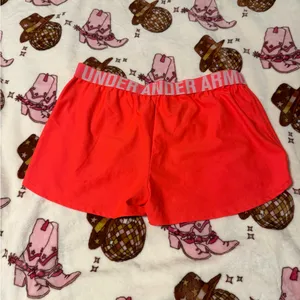 Under Armour Women's Vibrant Pink Athletic Shorts thumbnail 2