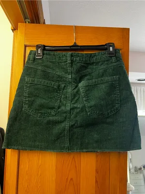 Forever 21 Dark Green Corduroy Mini Skirt thumbnail 2