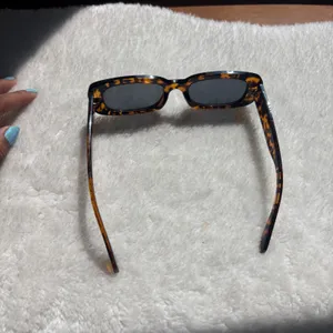 Tortoise Shell Rectangular Sunglasses Retro 90s Y2K Brown Animal Print Shades thumbnail 3
