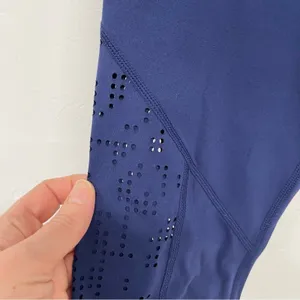 Varley Navy Blue Laser Cut High Rise Full Length Leggings Pants Womens XS Gym thumbnail 4
