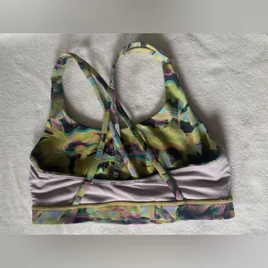 Lululemon Discontinued sport bra Floral Abstract - Yellow & Green thumbnail 6