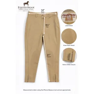 Equestrian Correct Women’s Breeches Size 6 Beige Knee Patch Stretch Pants thumbnail 14
