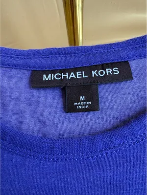 Michael Kors Medium Purple Long Sleeve Crew Neck Shirt thumbnail 5