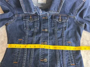 Old Navy Womens Jacket Denim Jean Dark Wash Classic Trucker Style thumbnail 4