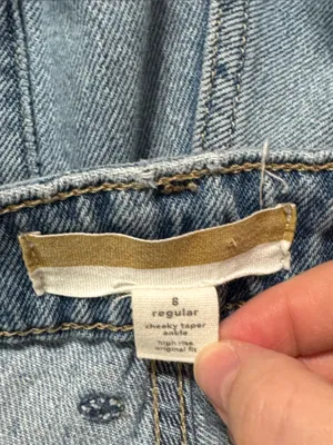 Goldie Blues Cheeky Taper Ankle Hi rise Original Fit Light Distressed Jeans sz 8 thumbnail 10