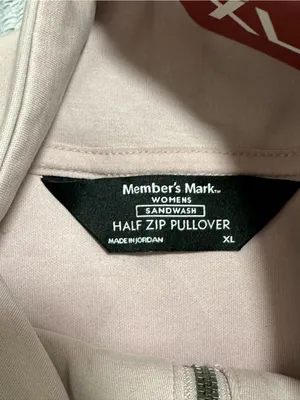 Member's Mark Womens Sandwash Half-Zip Pullover — Pink — Brand New (Size XL) thumbnail 5