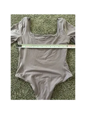 Lululemon Nulu Square Neck Long Sleeve Bodysuit Purple XS thumbnail 8