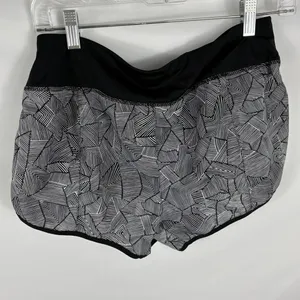 Nike Dri Fit Grey Black Running Shorts Womans Size Medium thumbnail 3
