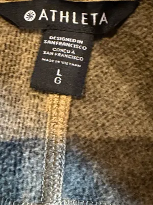 Athleta Olive and Yellow Zip-Front Fleece Jacket thumbnail 5