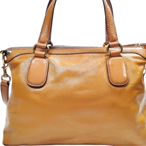 Gucci Soho Brown Tan Patent Leather 2 Way Satchel Crossbody handbag Bag Tassel thumbnail 2