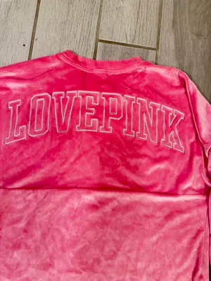 PINK Victoria's Secret Plush Crewneck Sweatshirt in Bright Pink thumbnail 7