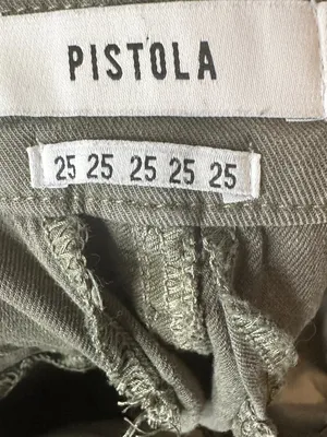 Pistola Pants Womens Luci High Rise Cropped Green Chino Red Racer Stripe Size 25 thumbnail 4
