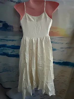 American Eagle Ivory Lace Spaghetti Strap Summer Dress SZ 0 thumbnail 2