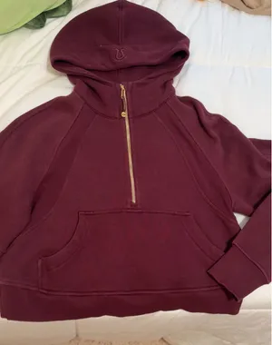 Burgundy Lululemon Scuba Half-Zip thumbnail 1