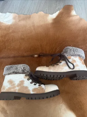 $110 Myra beaver turbulent combat boots 8 Tan thumbnail 4