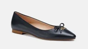 Coach Annabel Leather Ballet Flats in Black Size 6 EUC thumbnail 1