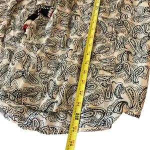 Sundance Paisley Peasant Blouse Smocked Detail & Tassels Womens L boho casual thumbnail 8