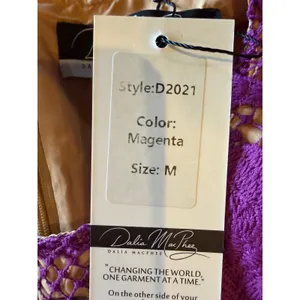 Dalia MacPhee Lace Midi Dress Women Medium Purple NWT Floral Guipure Lace‎ Party thumbnail 11
