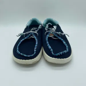 Hey Dude Navy Blue Wendy Funk Jacquard Slides Slip-On Easy Beaded Women's size 6 thumbnail 2