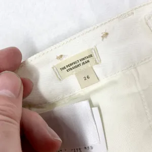 Madewell‎ Perfect Vintage Straight Carpenter Jeans Women 26 White Colorblock thumbnail 7