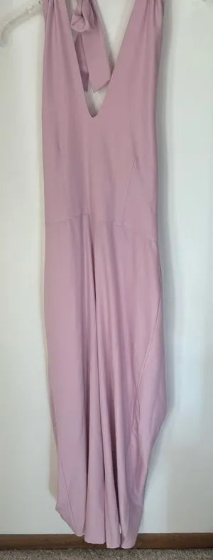 Abercrombie pink halter jumpsuit size small thumbnail 1