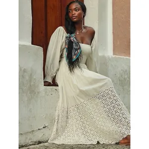 Free People Ethereal Dainty Perfect Storm Midi Dress Ivory Cream Large Cottage thumbnail 3