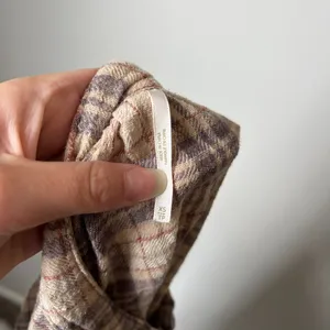Free People North Bound Pullover Beige Plaid Women's Small thumbnail 6