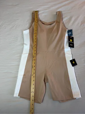 Body Glove‎ Nude and White Colorblock Performance Romper thumbnail 5