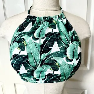 Ekouaer green leaf bikini top thumbnail 1