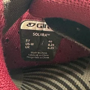 Giro Solara Women's EU‎ 40 US 8.25 Cycling Shoes Road Bike Black Maroon thumbnail 7