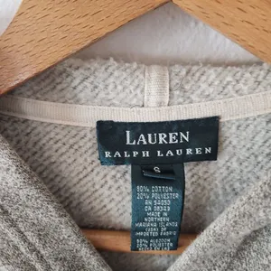 Lauren Ralph Lauren Sweatshirt S Heather Gray Hoodie Full Zip Cotton Blend VTG thumbnail 3