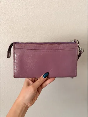 Vintage Purple Coach Poppy Wallet Wristlet thumbnail 2