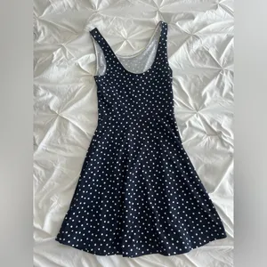 Navy Polka Dot Women's Dress Blue Size XS thumbnail 2