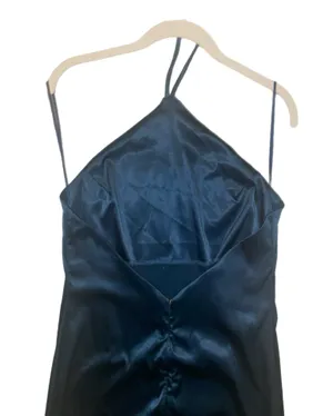Altar'd State Dark Teal Formal Satin Dress thumbnail 3