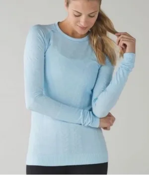 Rest Less Cable Knit Textured Athleisure Top size S thumbnail 1