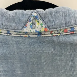 Kookai Chambray Patchwork Button Up Top Medium thumbnail 5