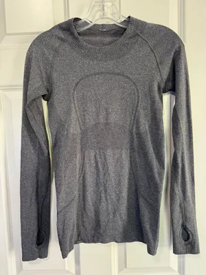 Lululemon Athletica Swiftly Tech Long Sleeve Shirt Gray Athleisure Womens 2 or 4 thumbnail 1