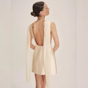 Reformation Ecru Dress thumbnail 5