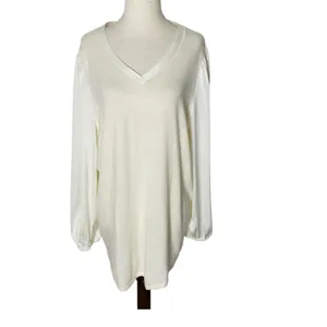 CHICO'S Cashmere Blend Balloon Sleeve Sweater thumbnail 3