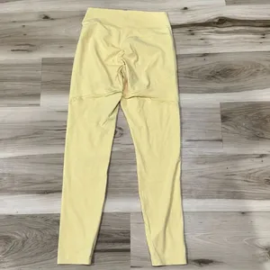 Gymshark Whitney Simmons Scrunch Butt Mesh Leggings Yellow Women’s Small thumbnail 4