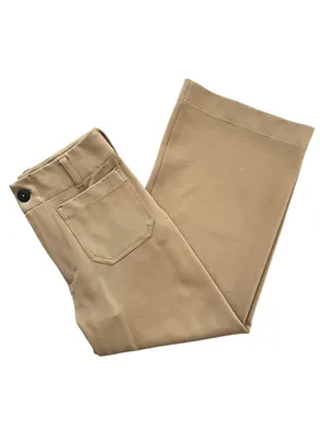 Anthropologie Maeve The Colette Knit Crop Wide-Leg Pants Size 28 True Camel Tan thumbnail 12