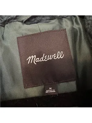 Madewell (Re)sourced Sherpa Teddy Coat NC578 Womens Medium Green Boucle Plush thumbnail 7
