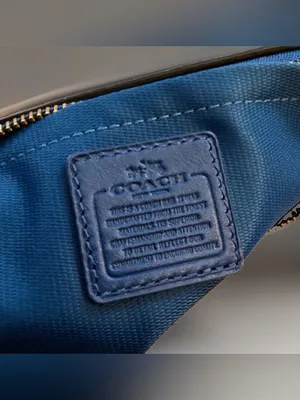 Coach East West Swingpack Crossbody Bag Blue Leather 52638 Beautiful In and Out thumbnail 10
