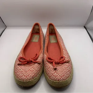 Women's Ugg Slip-On Shoes, Pink and White USA 6.5 coral thumbnail 2